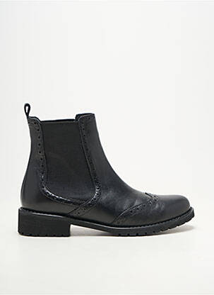 Bottines/boots matière lisse talon plat jusqu'à 3cm noir ELUE PAR NOUS femme