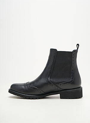 Bottines/boots matière lisse talon plat jusqu'à 3cm noir ELUE PAR NOUS femme