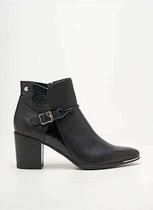 Bottines/boots matière lisse talon de 7 à 9cm noir FUGITIVE BY FRANCESCO ROSSI femme