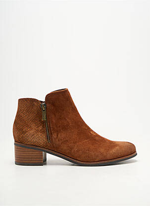 Bottines/boots bout rond talon de 4 à 6cm marron FUGITIVE BY FRANCESCO ROSSI femme