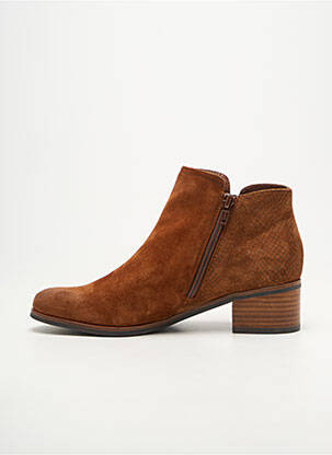 Bottines/boots bout rond talon de 4 à 6cm marron FUGITIVE BY FRANCESCO ROSSI femme