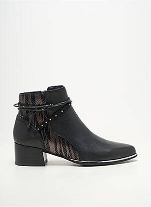 Bottines/boots matière lisse talon de 4 à 6cm noir FUGITIVE BY FRANCESCO ROSSI femme
