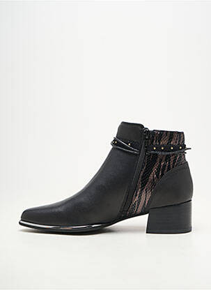 Bottines/boots matière lisse talon de 4 à 6cm noir FUGITIVE BY FRANCESCO ROSSI femme