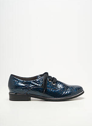 Derbies bout rond talon plat jusqu'à 3cm bleu FUGITIVE BY FRANCESCO ROSSI femme