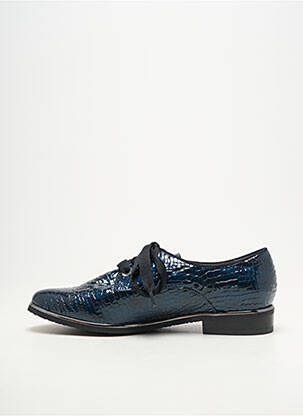 Derbies bout rond talon plat jusqu'à 3cm bleu FUGITIVE BY FRANCESCO ROSSI femme