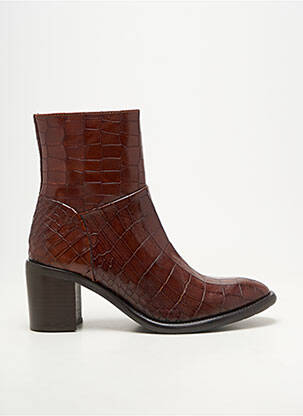 Bottines/boots bout rond talon de 4 à 6cm marron ADIGE femme