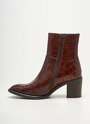 Bottines/boots bout rond talon de 4 à 6cm marron ADIGE femme