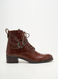 Bottines/boots bout rond talon de 4 à 6cm marron ADIGE femme