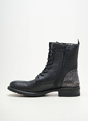 Bottines/boots matière lisse talon plat jusqu'à 3cm noir COCO ET ABRICOT femme