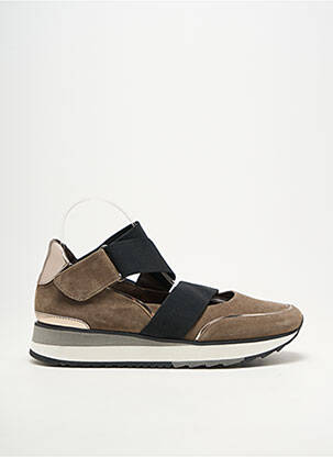 Baskets bout rond talon plat jusqu'à 3cm marron ADIGE femme
