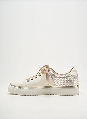 Baskets matière lisse talon plat jusqu'à 3cm blanc ADIGE femme