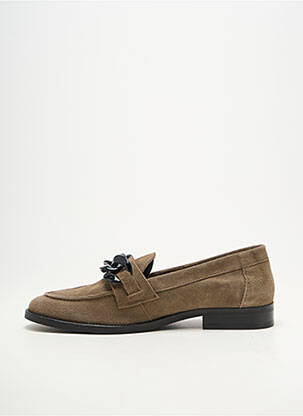 Mocassins bout rond talon plat jusqu'à 3cm marron ADIGE femme