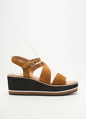 Sandales/nu pieds talon compensé talon de 7 à 9cm marron ADIGE femme