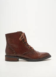 Bottines/boots fermeture zip et lacets talon plat jusqu'à 3cm marron MAM'ZELLE femme
