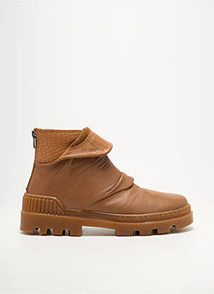 Bottines/boots matière lisse talon plat jusqu'à 3cm marron MAM'ZELLE femme