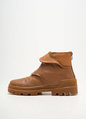 Bottines/boots matière lisse talon plat jusqu'à 3cm marron MAM'ZELLE femme