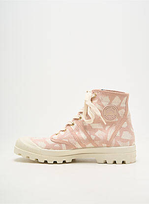 Baskets bout rond talon plat jusqu'à 3cm rose PATAUGAS femme