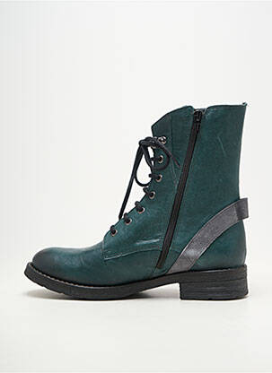 Bottines/boots matière lisse talon de 4 à 6cm vert CASTA femme