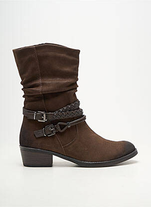 Bottines/boots bout rond talon de 4 à 6cm marron MARCO TOZZI femme