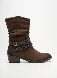Bottines/boots bout rond talon de 4 à 6cm marron MARCO TOZZI femme