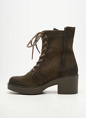 Bottines/boots bout rond talon de 7 à 9cm vert PAULA URBAN femme