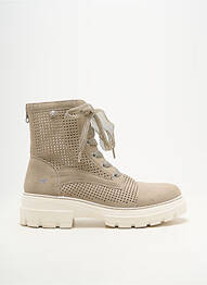 Bottines/boots bout rond talon plat jusqu'à 3cm beige MUSTANG femme