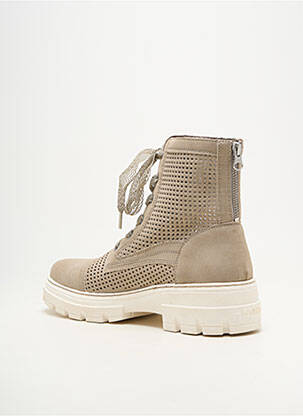 Bottines/boots bout rond talon plat jusqu'à 3cm beige MUSTANG femme
