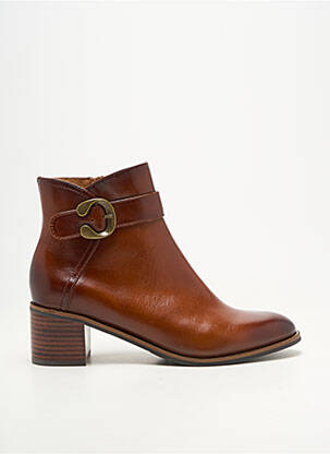 Bottines/boots matière lisse talon de 4 à 6cm marron MAM'ZELLE femme