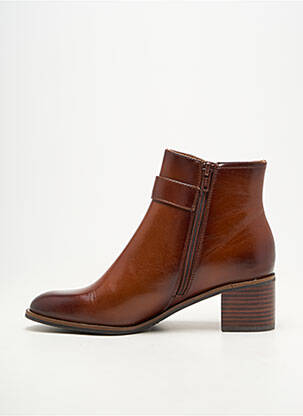 Bottines/boots matière lisse talon de 4 à 6cm marron MAM'ZELLE femme