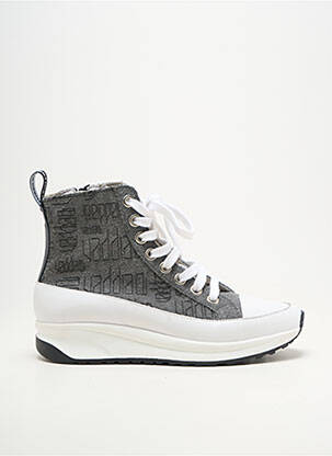 Baskets fermeture zip et lacets talon de 4 à 6cm gris VADDIA femme