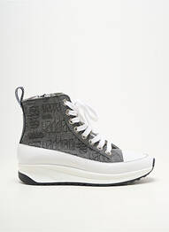 Baskets fermeture zip et lacets talon de 4 à 6cm gris VADDIA femme