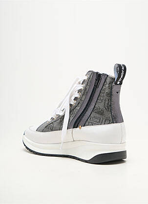Baskets fermeture zip et lacets talon de 4 à 6cm gris VADDIA femme
