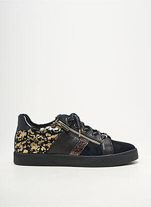 Baskets bout rond talon plat jusqu'à 3cm noir MAM'ZELLE femme