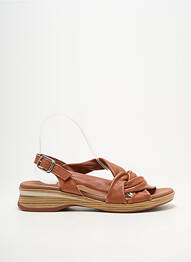 Sandales/nu pieds matière lisse talon plat jusqu'à 3cm marron PAULA URBAN femme