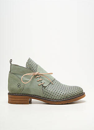 Bottines/boots matière lisse talon plat jusqu'à 3cm vert CASTA femme