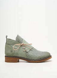 Bottines/boots matière lisse talon plat jusqu'à 3cm vert CASTA femme