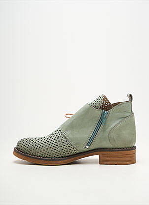 Bottines/boots matière lisse talon plat jusqu'à 3cm vert CASTA femme