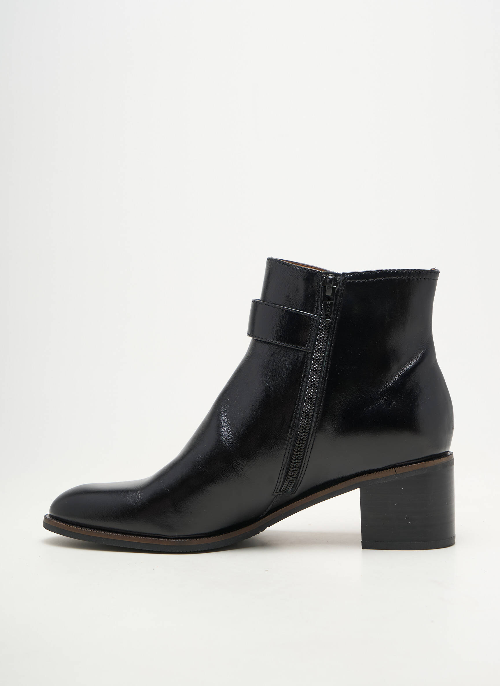 Bottines/boots matière lisse talon de 4 à 6cm marron fonce MAM'ZELLE femme