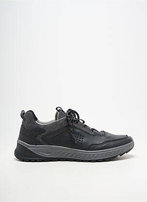 Baskets matière lisse bout rond noir TBS homme
