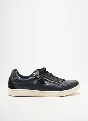 Baskets matière lisse talon plat jusqu'à 3cm noir TBS femme