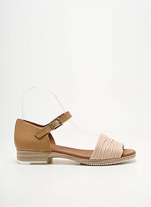 Sandales/nu pieds matière lisse talon plat jusqu'à 3cm beige PAULA URBAN femme