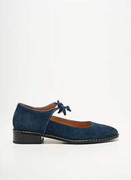 Ballerines carré talon plat jusqu'à 3cm bleu MAM'ZELLE femme