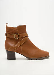 Bottines/boots matière lisse talon de 4 à 6cm marron EMILIE KARSTON femme