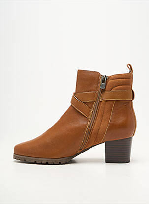 Bottines/boots matière lisse talon de 4 à 6cm marron EMILIE KARSTON femme