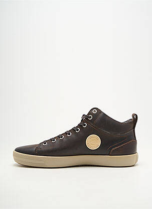 Baskets matière lisse bout rond marron PATAUGAS homme