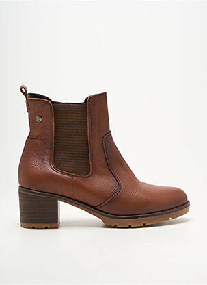 Bottines/boots matière lisse talon de 4 à 6cm marron KAOLA femme