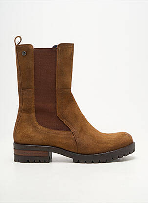 Bottines/boots matière lisse talon de 4 à 6cm marron DORKING femme