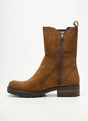 Bottines/boots matière lisse talon de 4 à 6cm marron DORKING femme