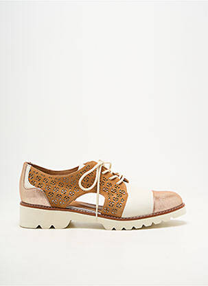 Derbies bout rond talon plat jusqu'à 3cm marron FUGITIVE BY FRANCESCO ROSSI femme