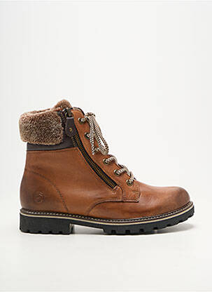 Bottines/boots matière lisse talon plat jusqu'à 3cm marron REMONTE femme